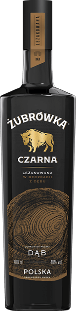 Żubrówka Czarna leżakowana w beczkach z dębu